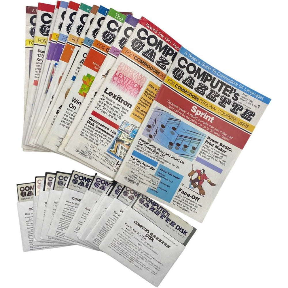 Compute's Gazette 1986 Back Issue(s) C64 C128 VIC-20 Commodore 64 Magazine (Online Order Only)