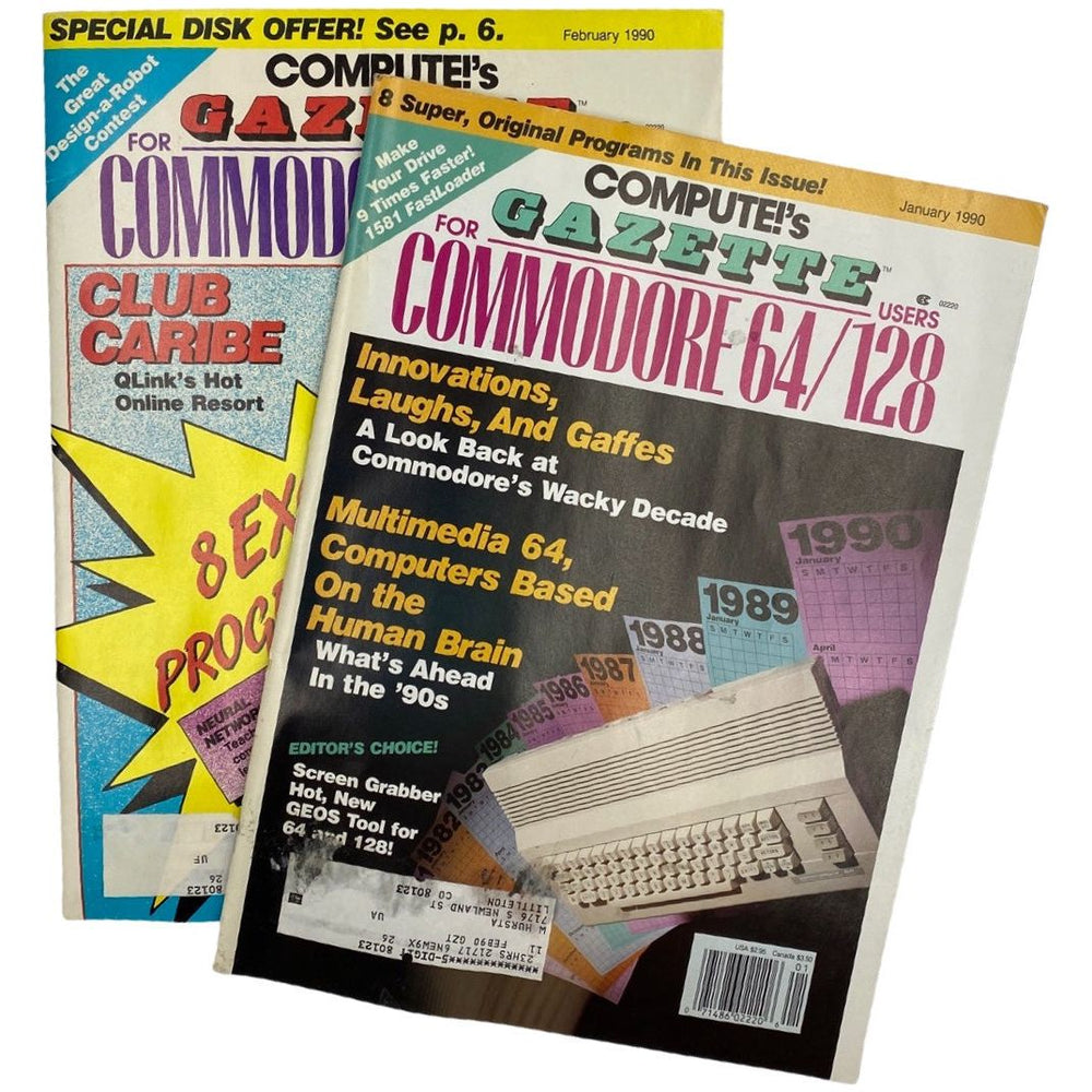 Compute's Gazette 1990 Back Issue(s) C64 C128 VIC-20 Commodore 64 Magazine (Online Order Only)