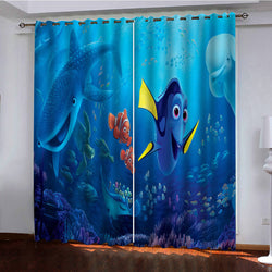 Finding Dory Curtains Pattern Blackout Window Drapes (Online Order Only)