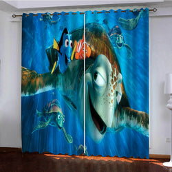 Finding Dory Curtains Pattern Blackout Window Drapes (Online Order Only)
