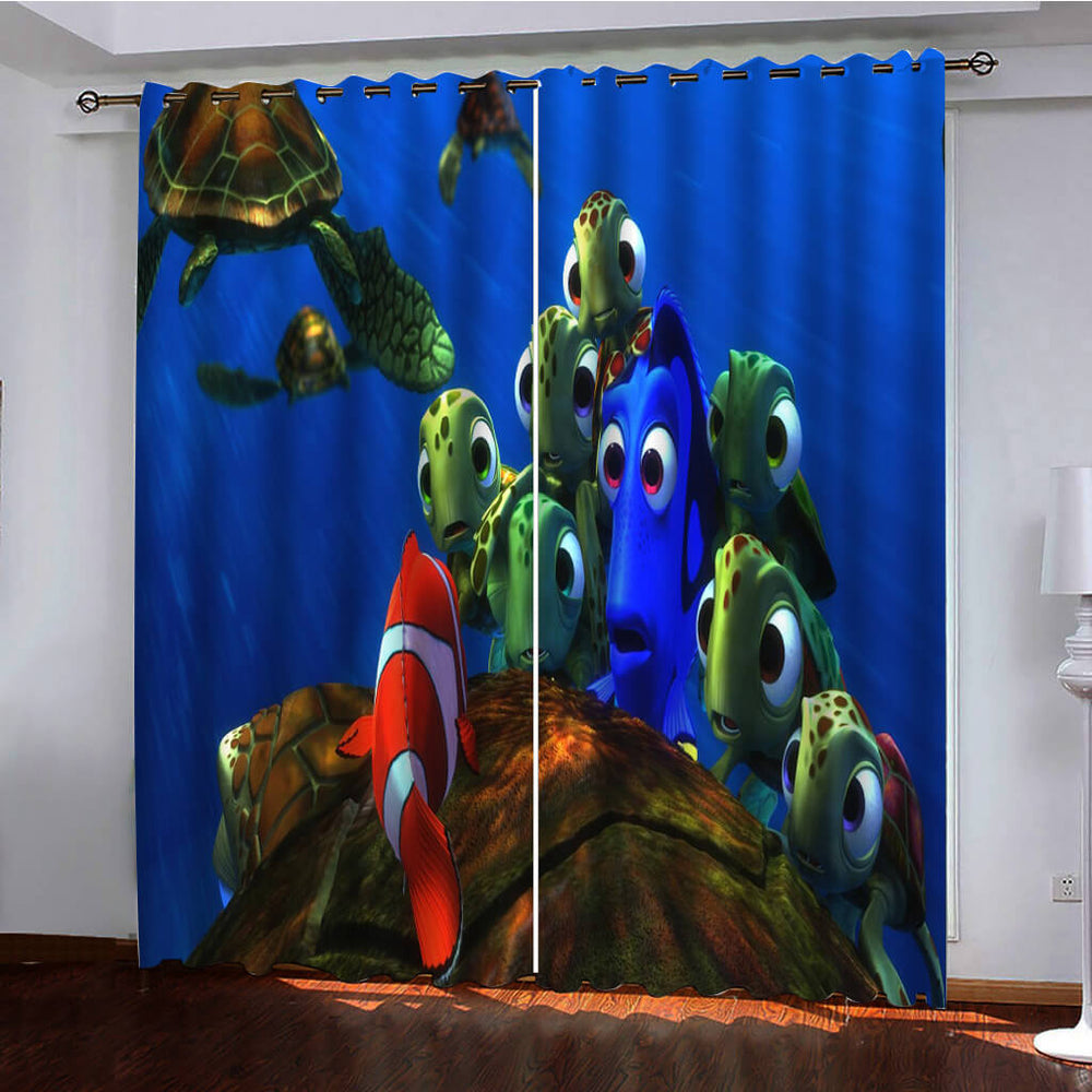 Finding Dory Curtains Pattern Blackout Window Drapes (Online Order Only)