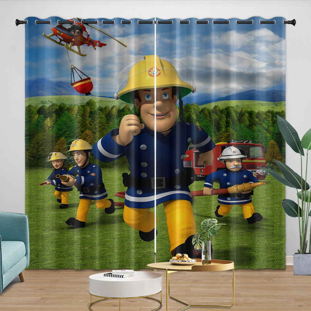 Fireman Sam Curtains Blackout Window Drapes (Online Order Only)