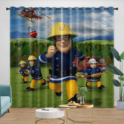 Fireman Sam Curtains Blackout Window Drapes (Online Order Only)