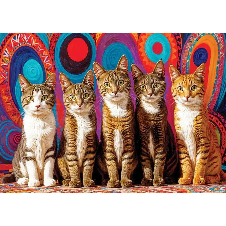 Five Cats 1000 Piece Jigsaw Puzzle Enjoy (ONLINE ORDER ONLY)