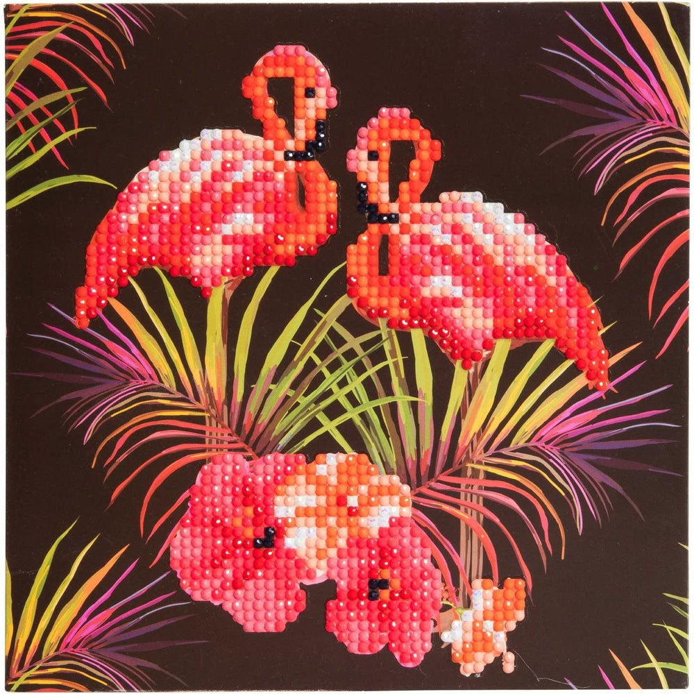 Flamingos Crystal Art Card Kit Craft Buddy (ONLINE ORDER ONLY)