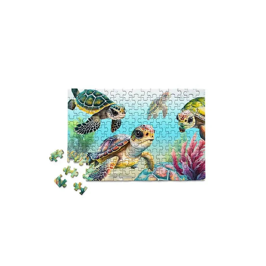 Flippin Awesome Sea Turtles 150 Piece Mini Jigsaw Puzzle Micro Puzzles (ONLINE ORDER ONLY)