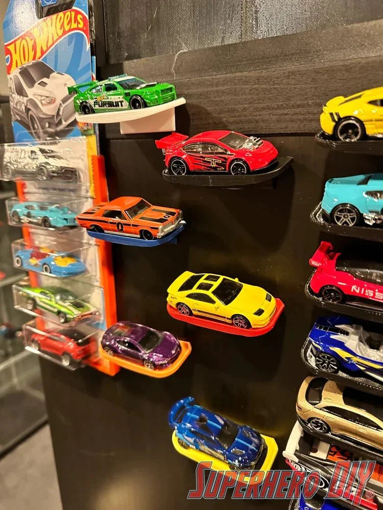 Floating Shelf for Hot Wheels or 1:64 Vehicles | Space-saving wall mount for Matchbox or Hot Wheels Display | Command strip included (ONLINE ORDER ONLY)