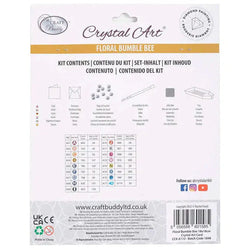 Floral Bumble Bee Crystal Art Card Kit Craft Buddy (ONLINE ORDER ONLY)