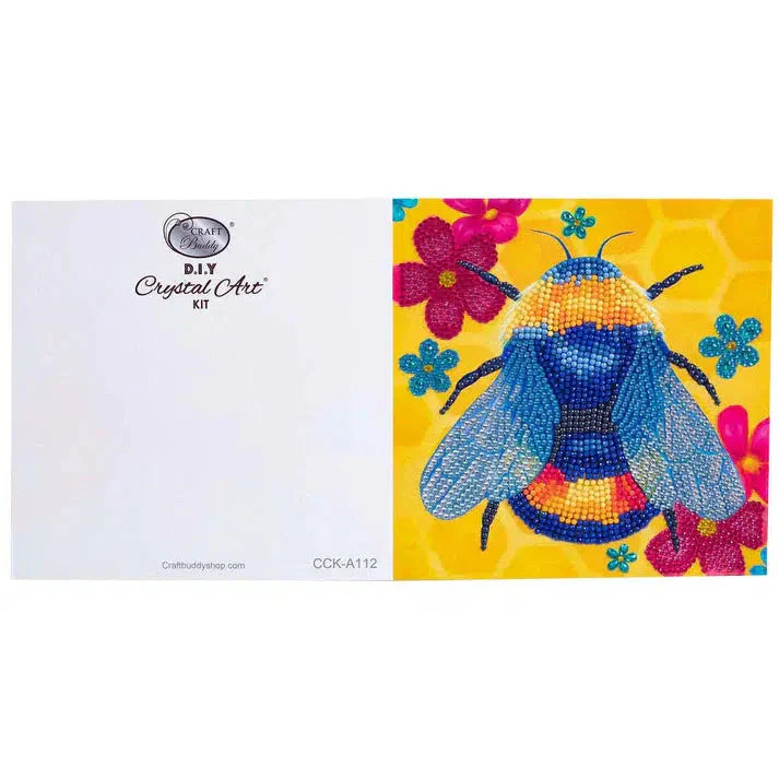 Floral Bumble Bee Crystal Art Card Kit Craft Buddy (ONLINE ORDER ONLY)