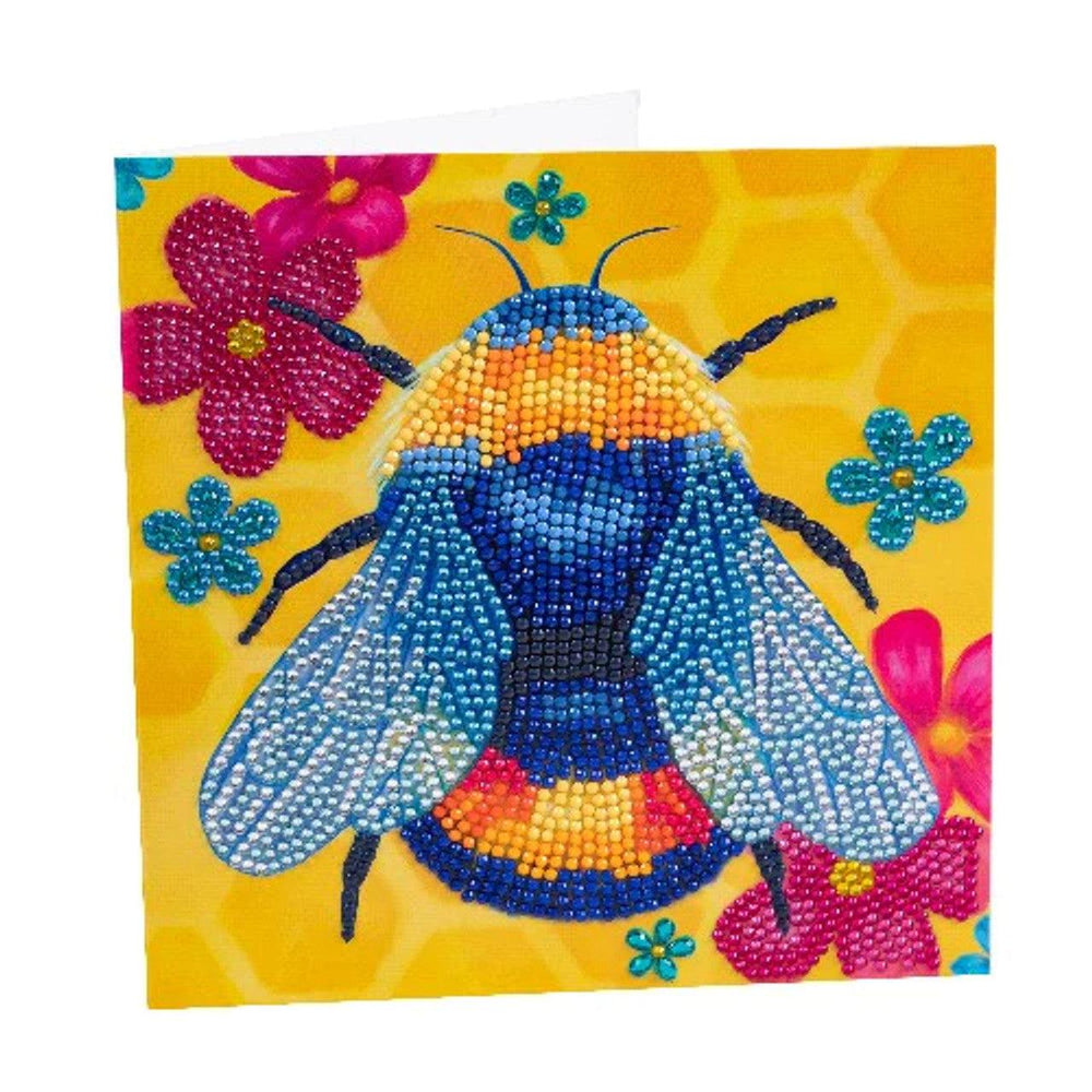 Floral Bumble Bee Crystal Art Card Kit Craft Buddy (ONLINE ORDER ONLY)