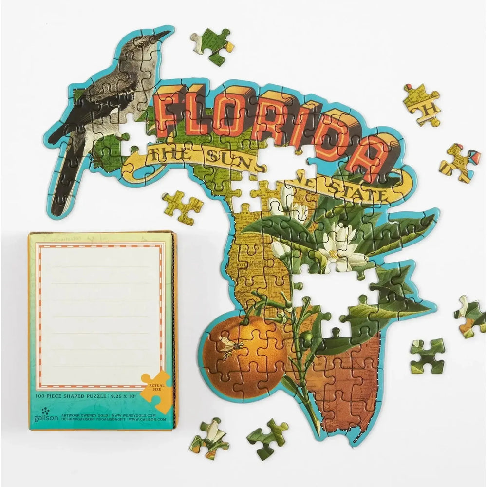 Florida 100 Piece Mini Shaped Jigsaw Puzzle Galison (ONLINE ORDER ONLY)