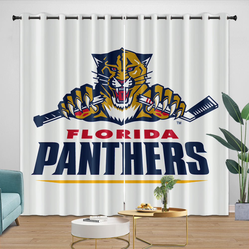 Florida Panthers Curtains Blackout Window Drapes Room Decoration (Online Order Only)
