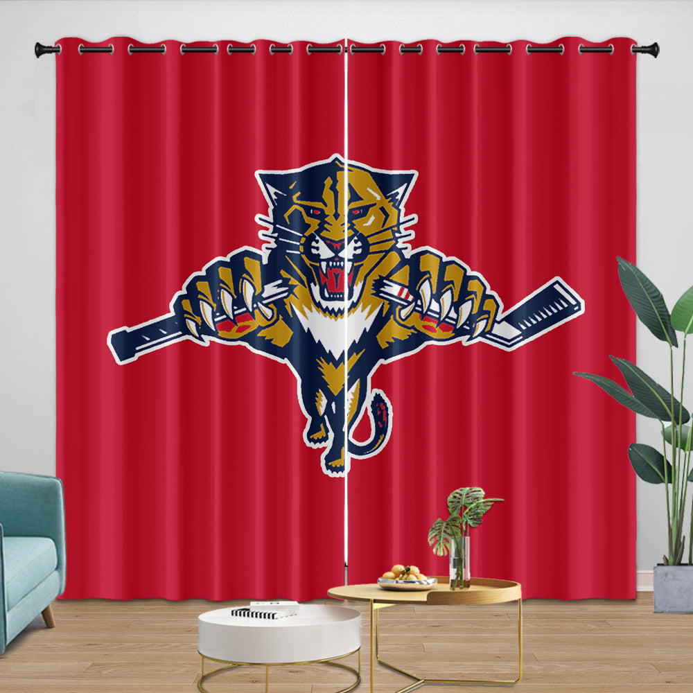 Florida Panthers Curtains Blackout Window Drapes Room Decoration (Online Order Only)