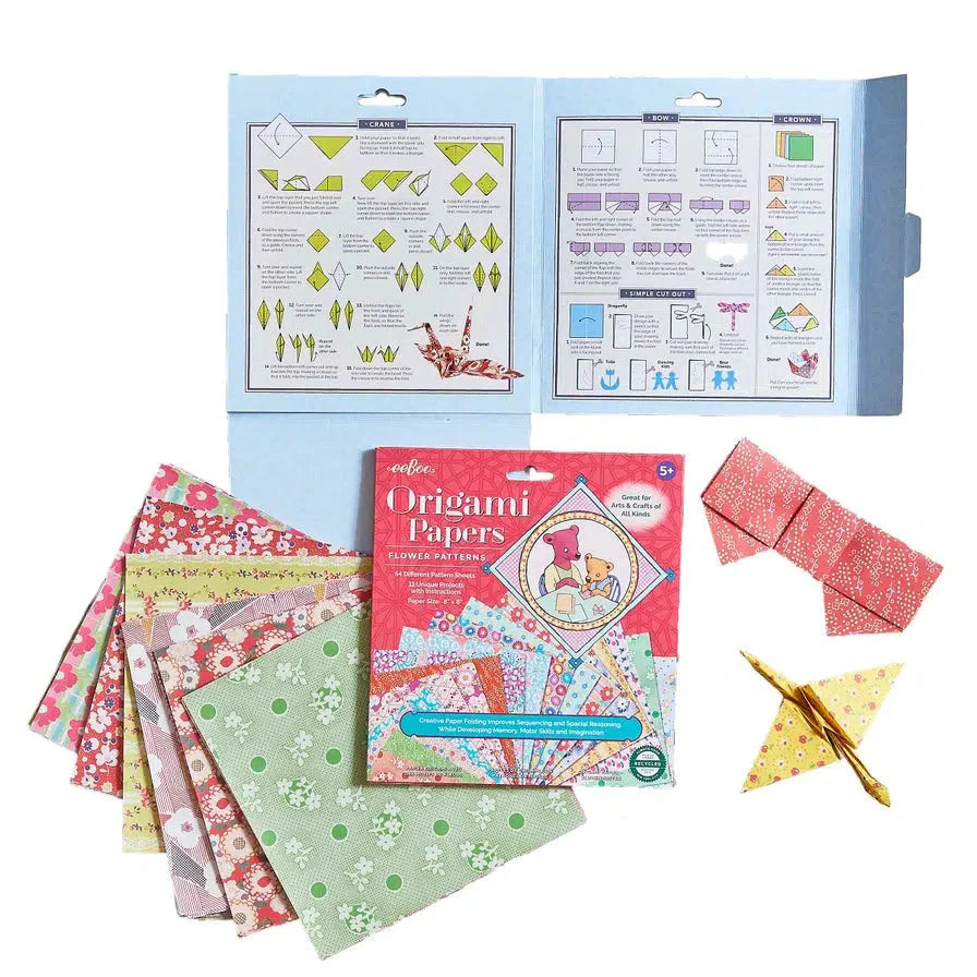 Flower Patterns Origami Papers Kit eeBoo (ONLINE ORDER ONLY)