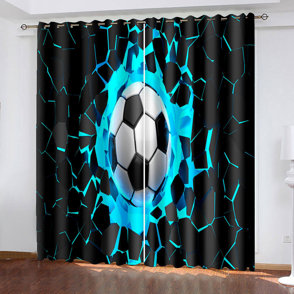 Football Curtains Blackout Window Drapes (Online Order Only)