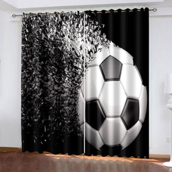 Football Curtains Blackout Window Drapes (Online Order Only)