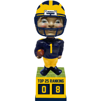 Michigan Wolverines Football Top 25 Ranking Tracker Bobblehead (Presale) (ONLINE ORDER ONLY)