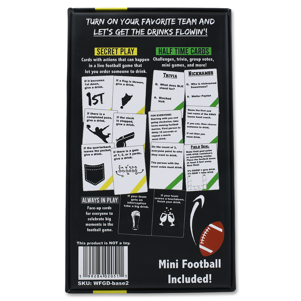 WATCH FOOTBALL, GET DRUNK - The Live Football Drinking Game (Online Order Only)