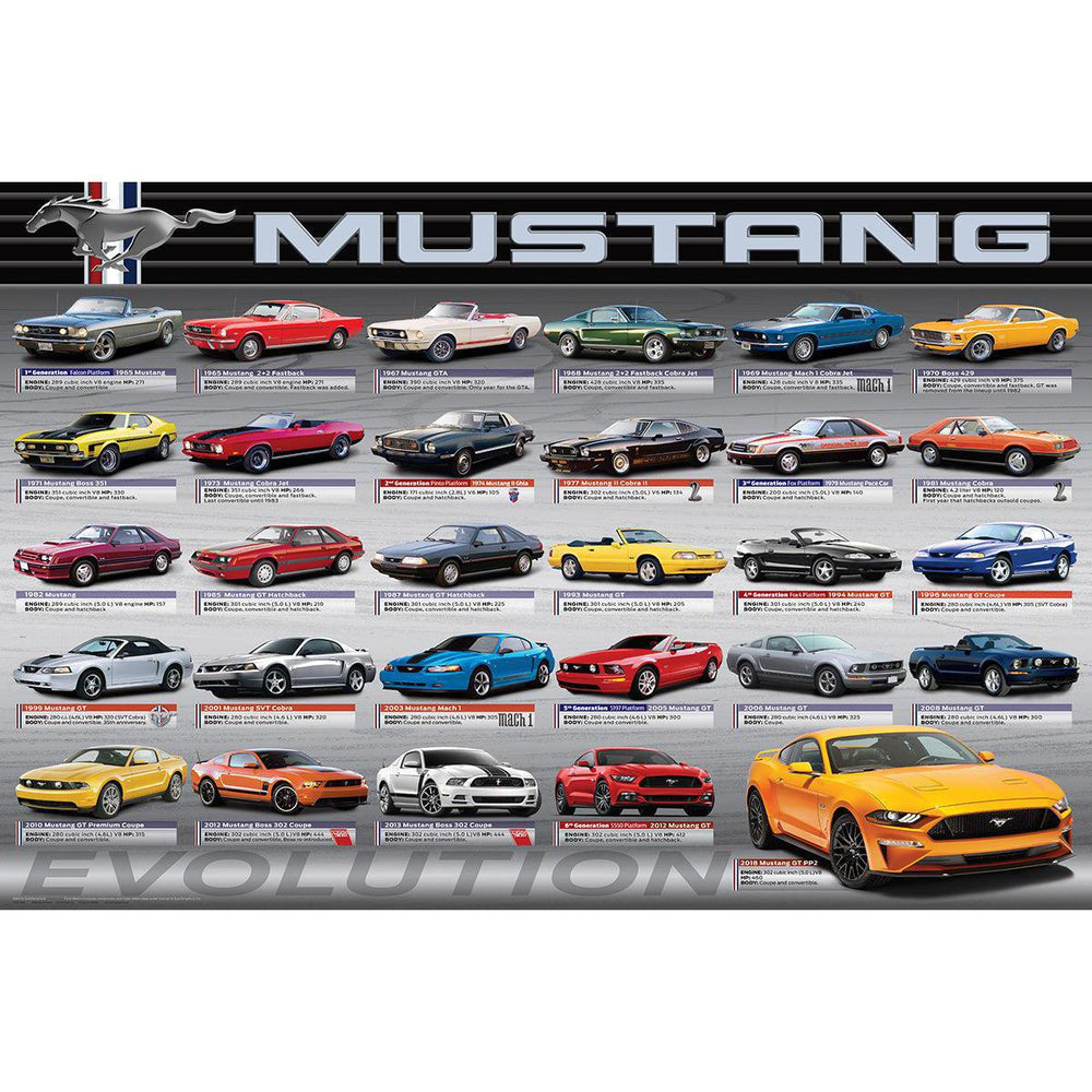 Ford Mustang Evolution 1000 Piece Jigsaw Puzzle Eurographics (ONLINE ORDER ONLY)