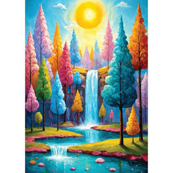 Forest Cascade 1000 Piece Jigsaw Puzzle Enjoy