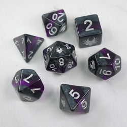 Forgotten Amethyst - 7 Piece DnD Dice Set | Acrylic RPG Gaming Dice (ONLINE ORDER ONLY)