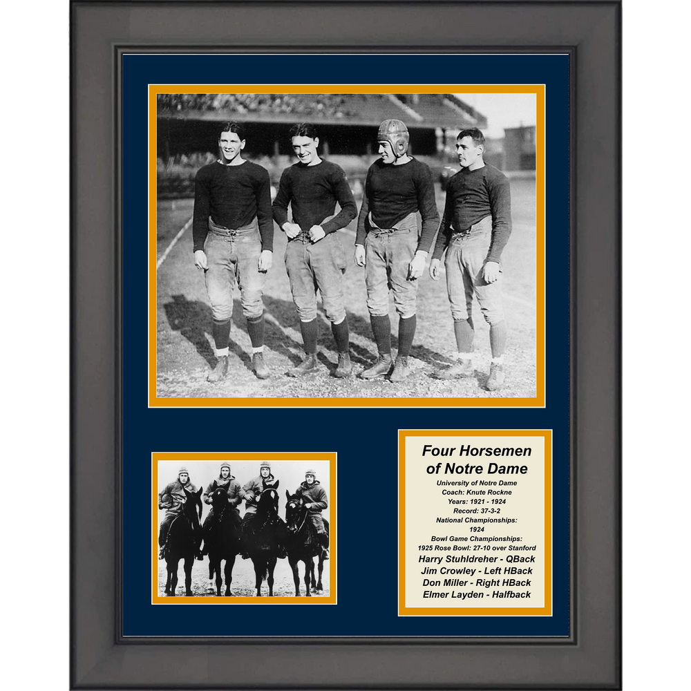 Framed Four Horsemen Notre Dame Fighting Irish 11"x14" College Football Three Photo Collage (ONLINE ORDER ONLY)