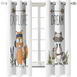 Fox Curtains Blackout Window Treatments Drapes for Room Decoration (Online Order Only)