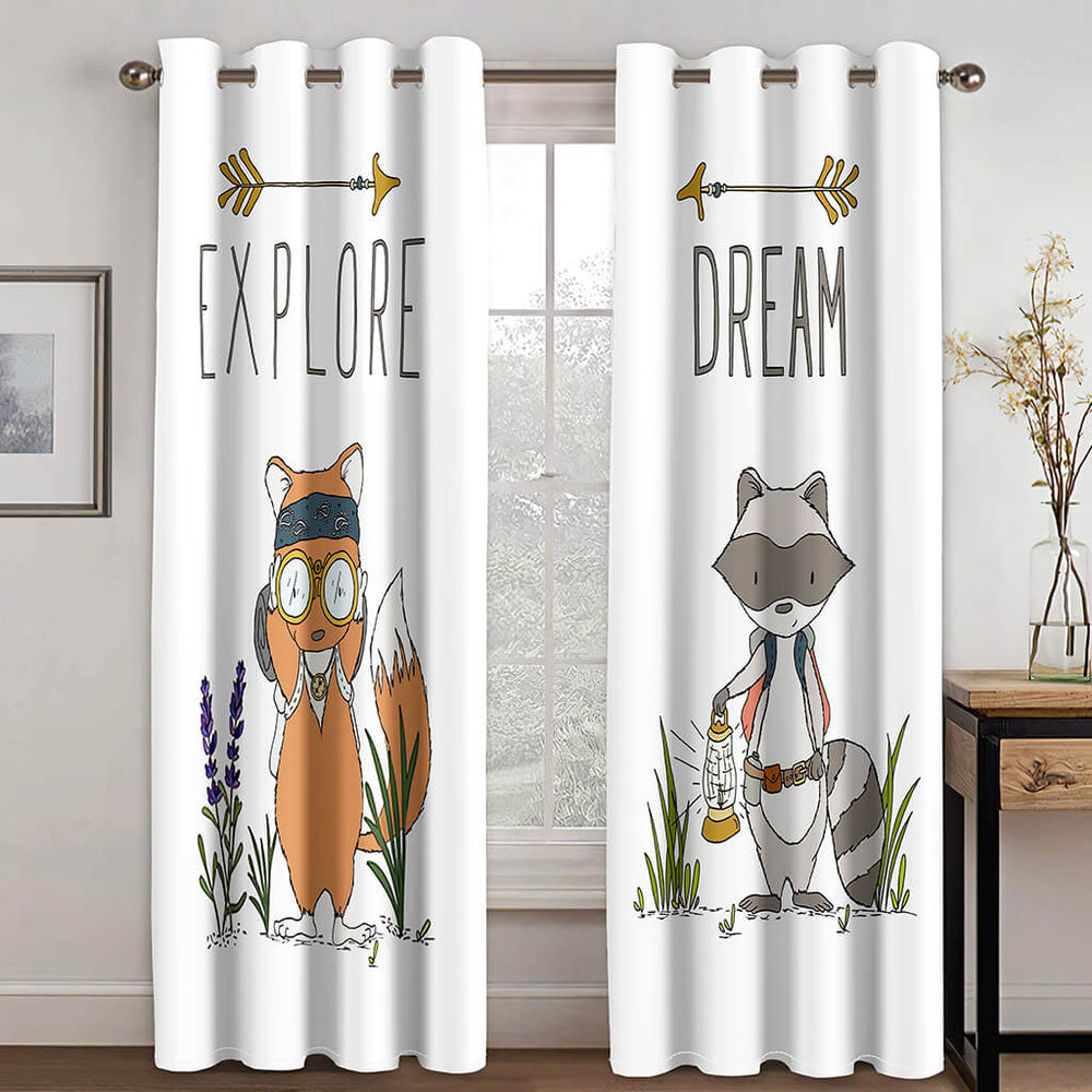 Fox Curtains Blackout Window Treatments Drapes for Room Decoration (Online Order Only)