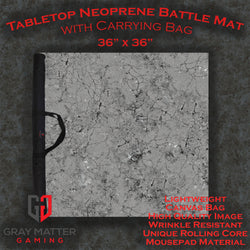 Fractured Concrete - Neoprene Battle Mat with Bag (ONLINE ORDER ONLY)