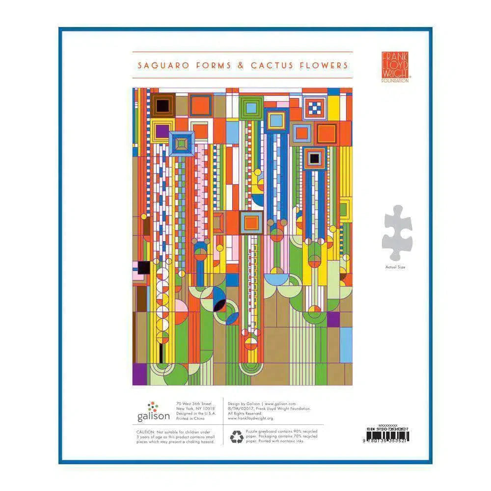 Frank Lloyd Wright Saguaro Forms & Cactus Flowers 1000 Piece Jigsaw Puzzle Galison (ONLINE ORDER ONLY)