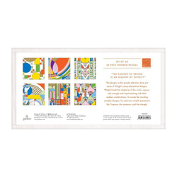 Frank Lloyd Wright Set of 6 25 Piece Wood Jigsaw Puzzle Galison (ONLINE ORDER ONLY)