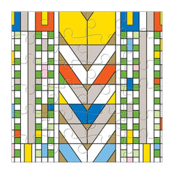 Frank Lloyd Wright Set of 6 25 Piece Wood Jigsaw Puzzle Galison (ONLINE ORDER ONLY)