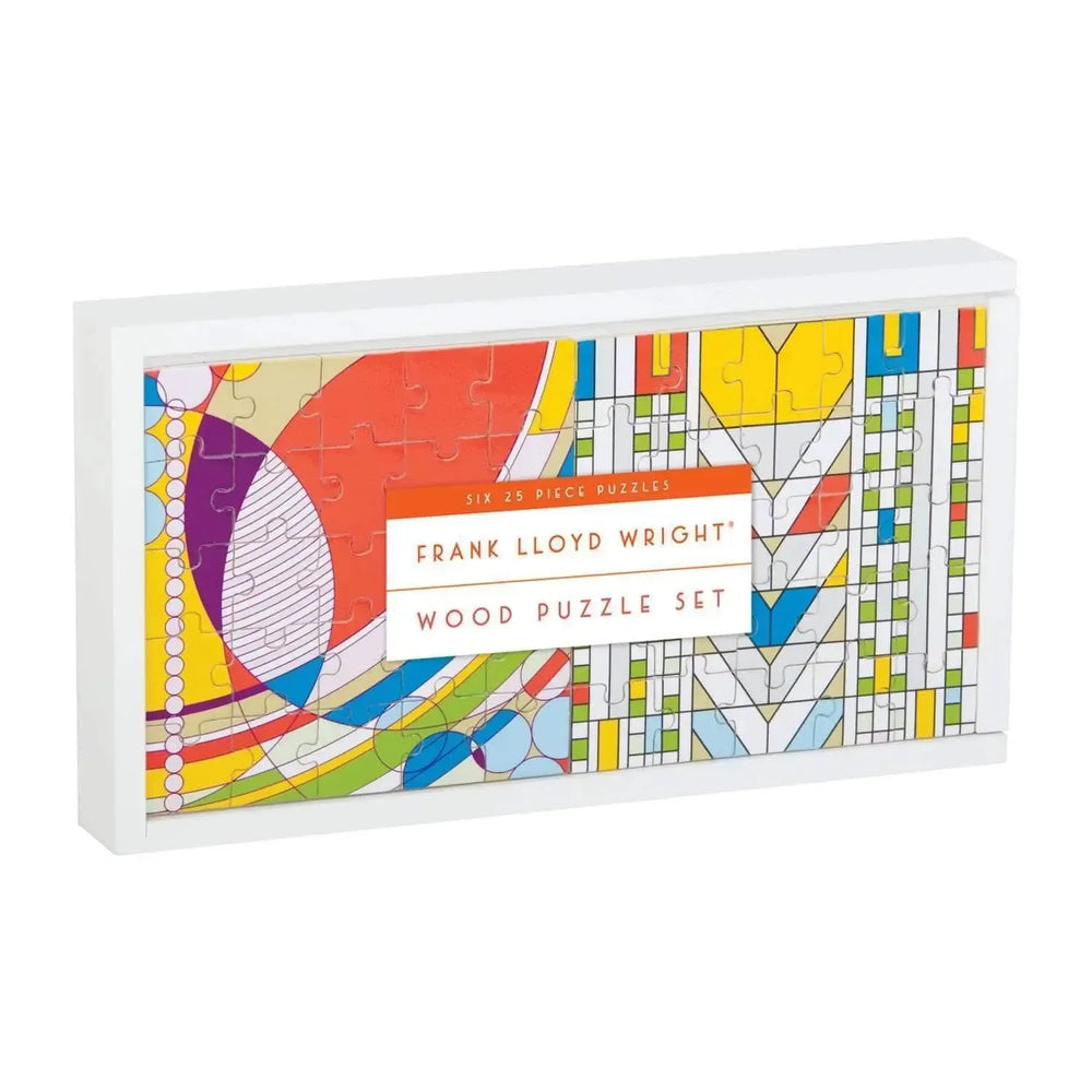 Frank Lloyd Wright Set of 6 25 Piece Wood Jigsaw Puzzle Galison (ONLINE ORDER ONLY)