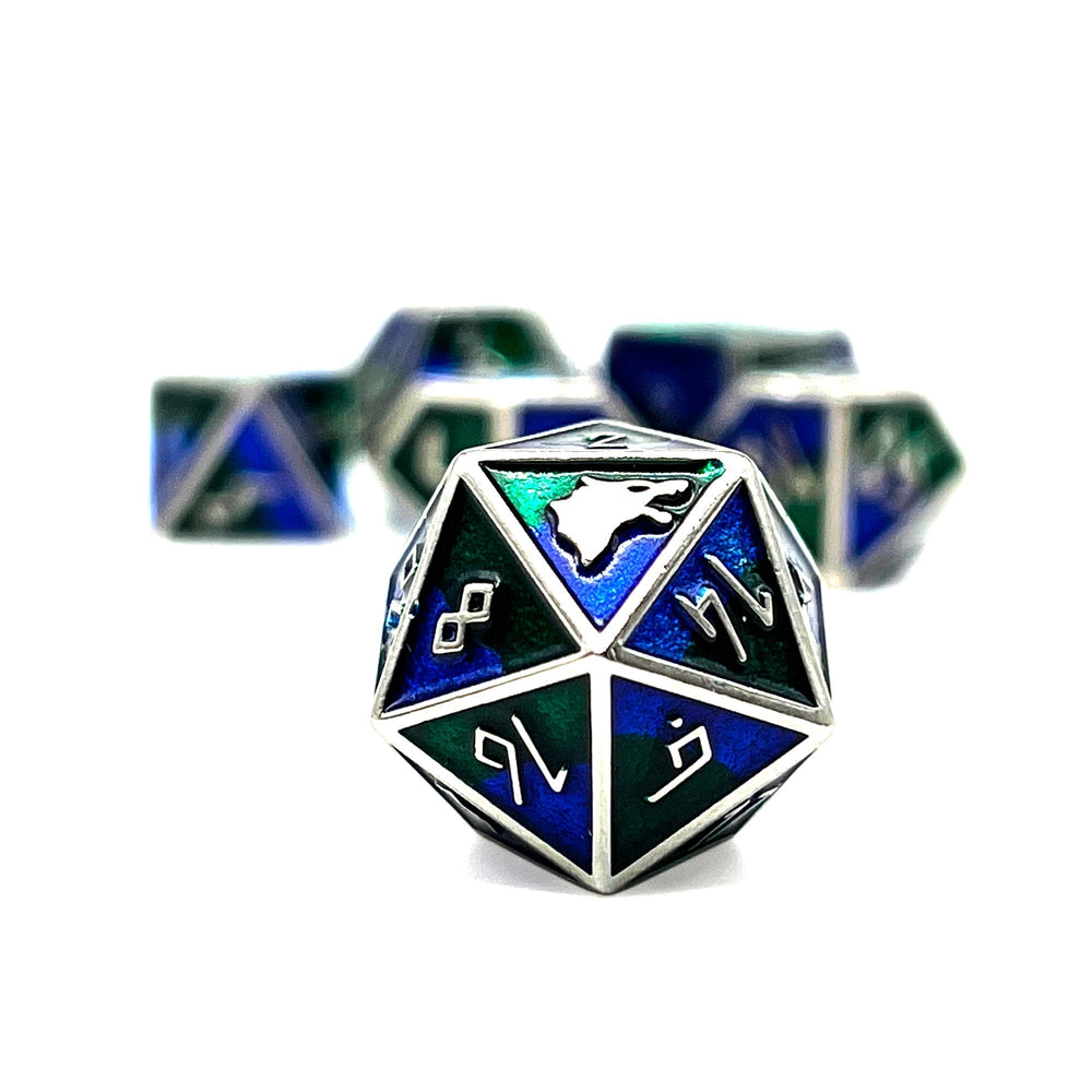 Freki - Norse Themed Metal Dice Set (Online Only)