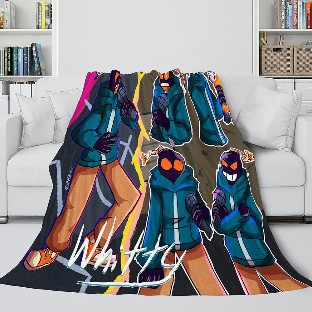 Friday Night Funkin FNF Whitty Flannel Fleece Throw Cosplay Blanket (Online Order Only)