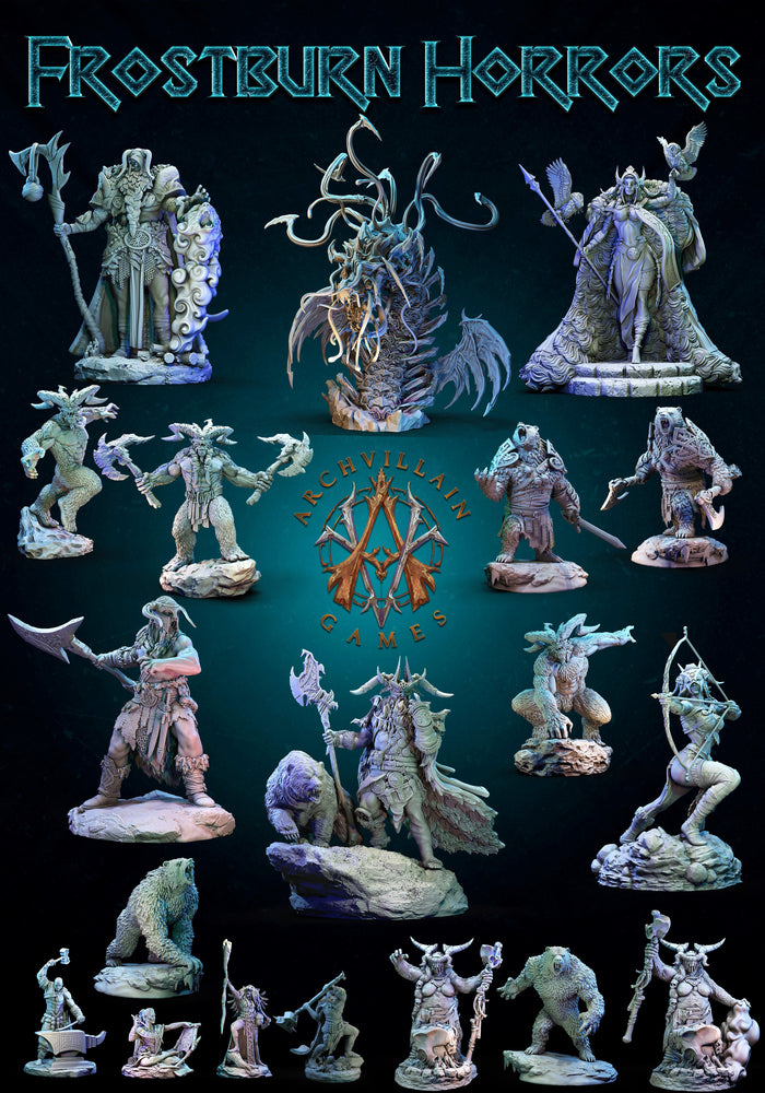 3D Printed Archvillain Games Frostburn Horrors - Goliaths 28mm 32mm D&D (Online Only)