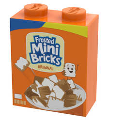 Frosted Mini Bricks Cereal - Custom Printed 1x2x2 Brick (Online Order Only)
