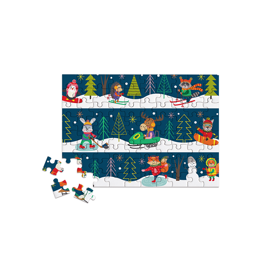 Frosty Frolics 80 Piece Mini Jigsaw Puzzle Micro Puzzles