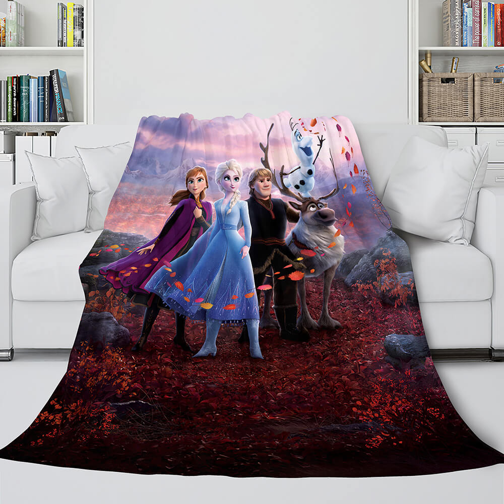 Frozen 2 Anna Elsa Flannel Fleece Throw Cosplay Blanket (Online Order Only)