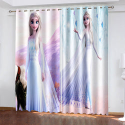 Frozen 2 Elsa Curtains Cosplay Blackout Window Drapes (Online Order Only)