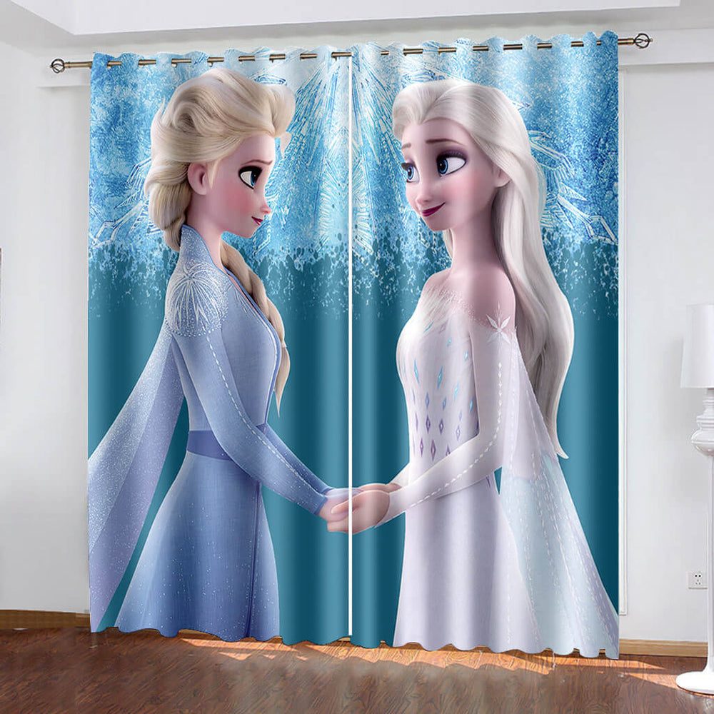Frozen 2 Elsa Curtains Cosplay Blackout Window Drapes (Online Order Only)