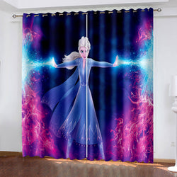 Frozen 2 Elsa Curtains Cosplay Blackout Window Drapes (Online Order Only)