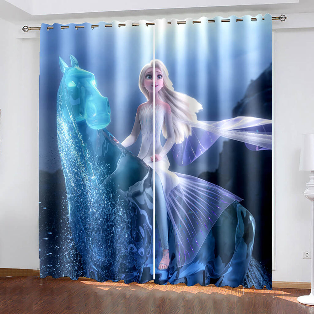 Frozen 2 Elsa Curtains Cosplay Blackout Window Drapes (Online Order Only)