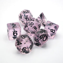 Frozen Blossom - 7 Piece DnD Dice Set | Acrylic RPG Gaming Dice (ONLINE ORDER ONLY)