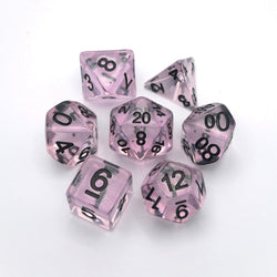 Frozen Blossom - 7 Piece DnD Dice Set | Acrylic RPG Gaming Dice (ONLINE ORDER ONLY)