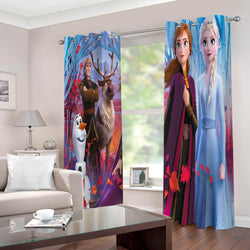 Frozen Elsa Anna Curtains Blackout Window Drapes for Room Decoration (Online Order Only)