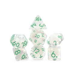 Frosted Meadow - 7 Piece DnD Dice Set | Acrylic RPG Gaming Dice (ONLINE ORDER ONLY)