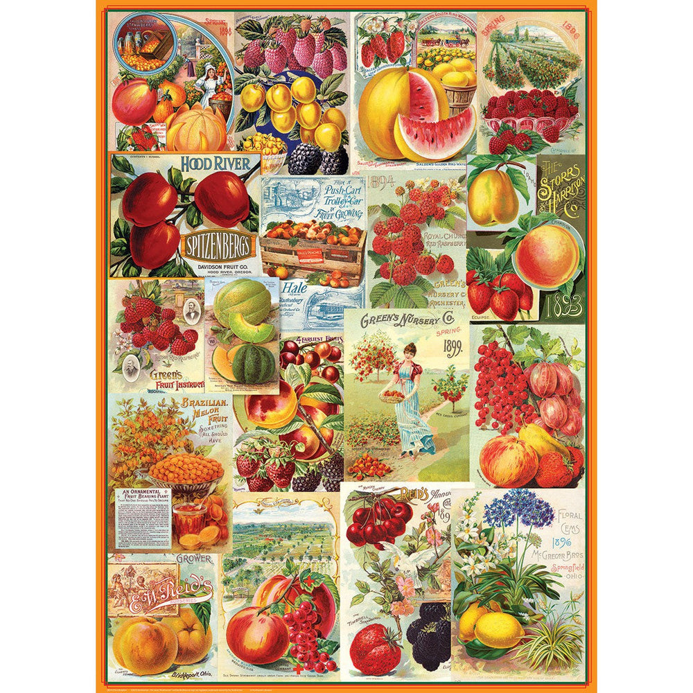 Fruits, Seed Catalog Collection 1000 Piece Jigsaw Puzzle Eurographics (ONLINE ORDER ONLY)