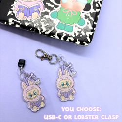LaBookish Girlie| Bookish| Acrylic Charm| USB-C Charm (ONLINE ORDER ONLY)