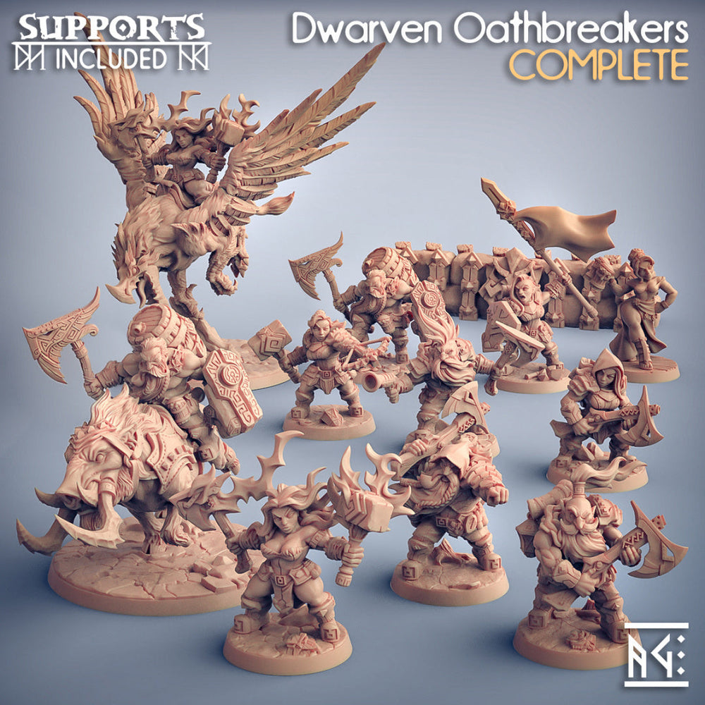 3D Printed Artisan Guild Helga Windfury Dwarven Oathbreakers 28mm 32mm (Online Only)